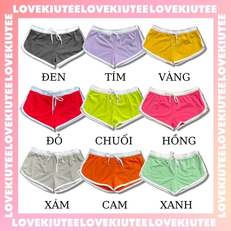 Quần BOOTY SHORT màu trơn ngắn ôm mông khoe dáng LOVEKIUTEE