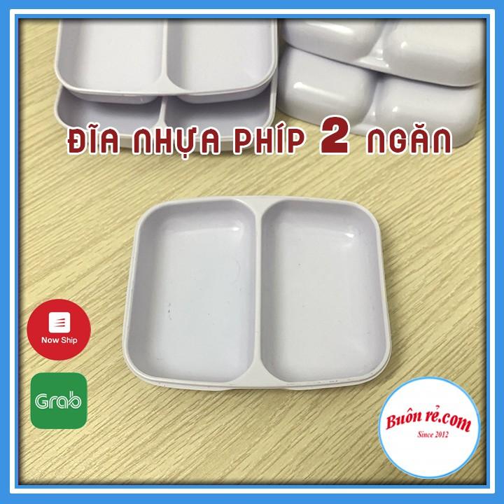 Đĩa chấm phíp 2 ngăn Việt Nhật – Đĩa chấm 2 ngăn tiện lợi, nhỏ gọn  – Buôn Rẻ 01255