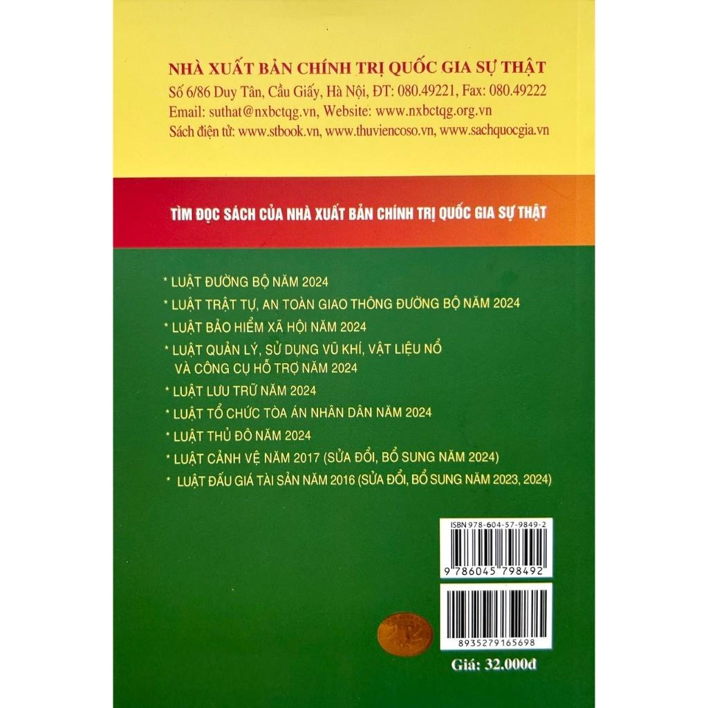 Sách - Luật Công Nghiệp Quốc Phòng, An Ninh Và Động Viên Công Nghiệp Năm 2024 - NXB Chính Trị Quốc Gia