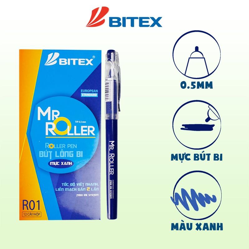 Bút lông bi Bitex R01 Xanh / đỏ / đen ngòi 0.5mm