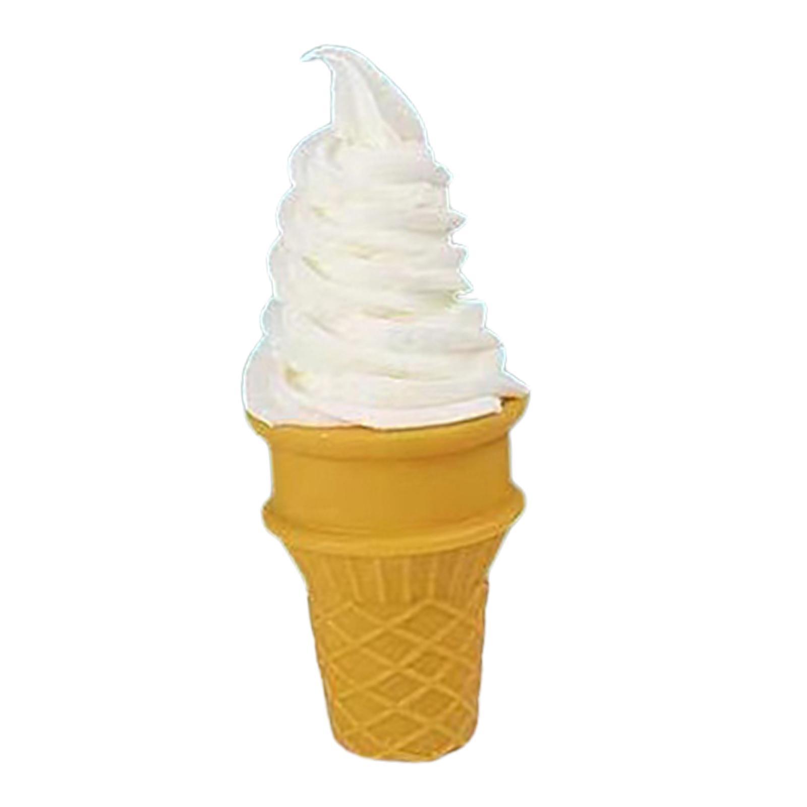 Fake Ice Cream Cone, Simulation Dessert Display Sample, Food Model Fake  Food Pretend Play for Sweet Dessert Photo Prop Desktop Decor