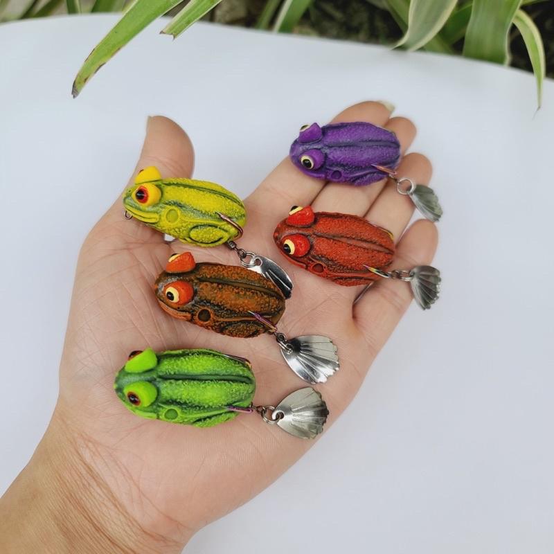 Mồi giả câu cá nhái mắt lồi lưỡi full titan chuyên câu lure cá lóc chẽm