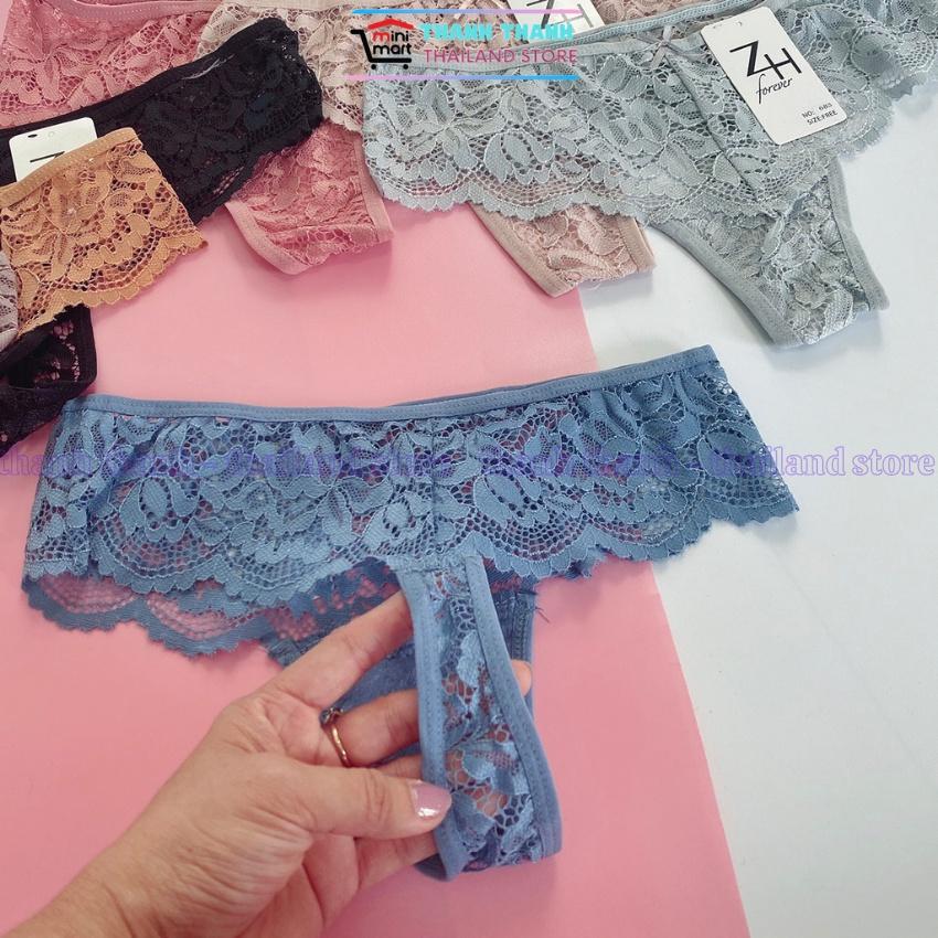Quần lọt khe nữ Thái Lan ZH 683 free size L, chất ren mềm mại, co giản 4 chiều, mặc thoải mái