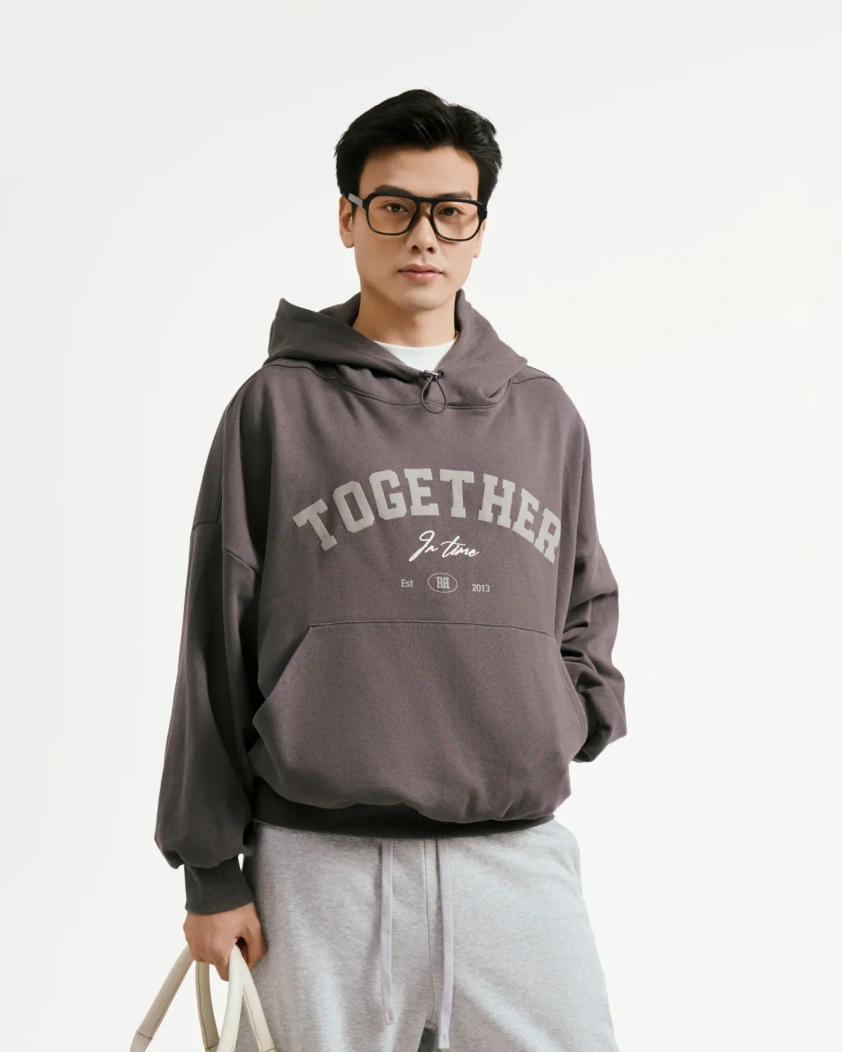 Áo hoodie nam vải nỉ Form Boxy - ROUTINE 10F25HOD001