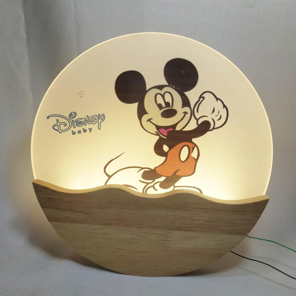 Đèn gắn tường led - đèn ngủ led cao cấp họa tiết hoạt hình đẹp mắt (Chuột Mickey)