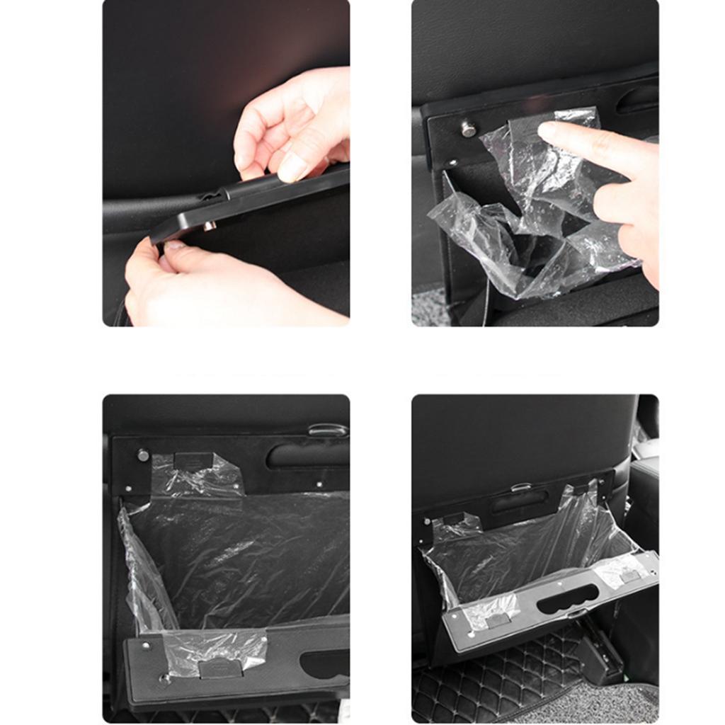 Car bag storage pocket for hanging rear seat black
