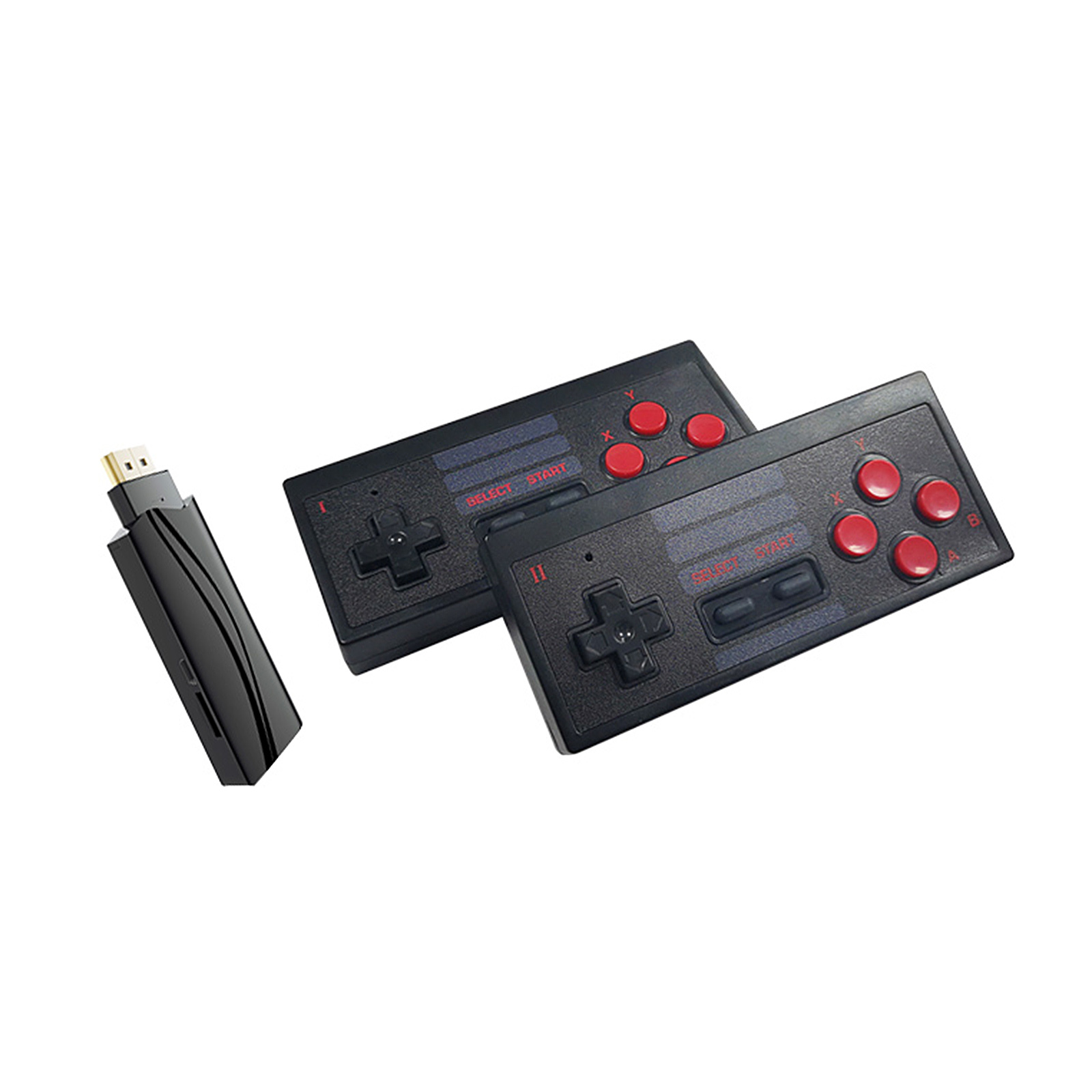 Bộ Điều Khiển Trò Chơi Cầm Tay Không Dây Retro 2.4g Đầu Ra HD Tích Hợp 628 Trò Chơi Cổ Điển Kép