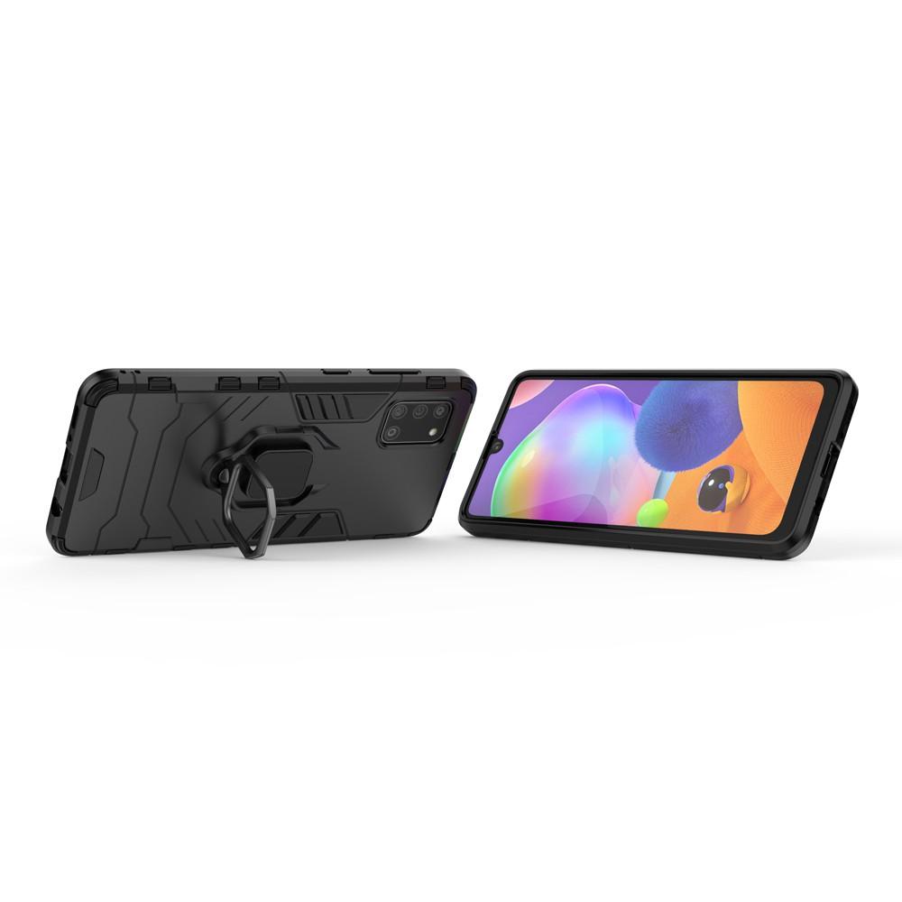 Ốp lưng cho Samsung A31 iron man chống sốc kèm nhẫn xoay chống xem video bảo vệ camera