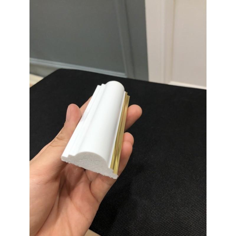 Chỉ nhựa composite trắng viền cạnh vàng bóng bản 3,8cm