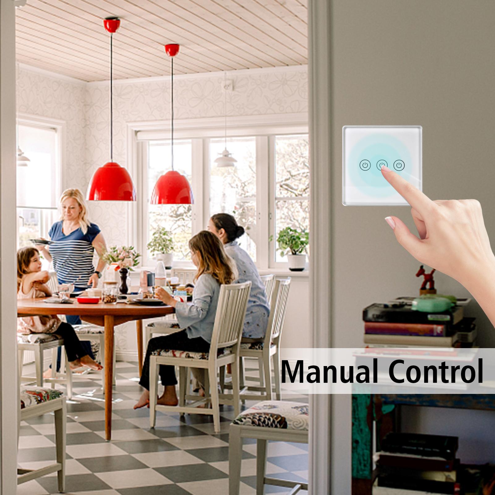 Công tắc đèn thông minh Hỗ trợ kết nối WiFi và điều khiển từ xa bằng APPvà giọng nói