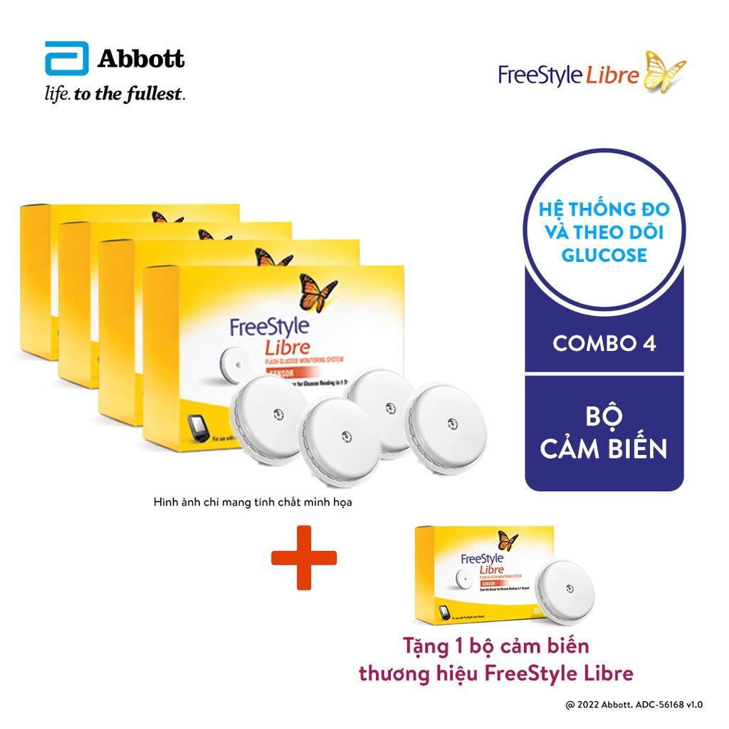 Combo 4 bộ cảm biến tặng 1 bộ cảm biến đo đường huyết liên tục FreeStyle Libre