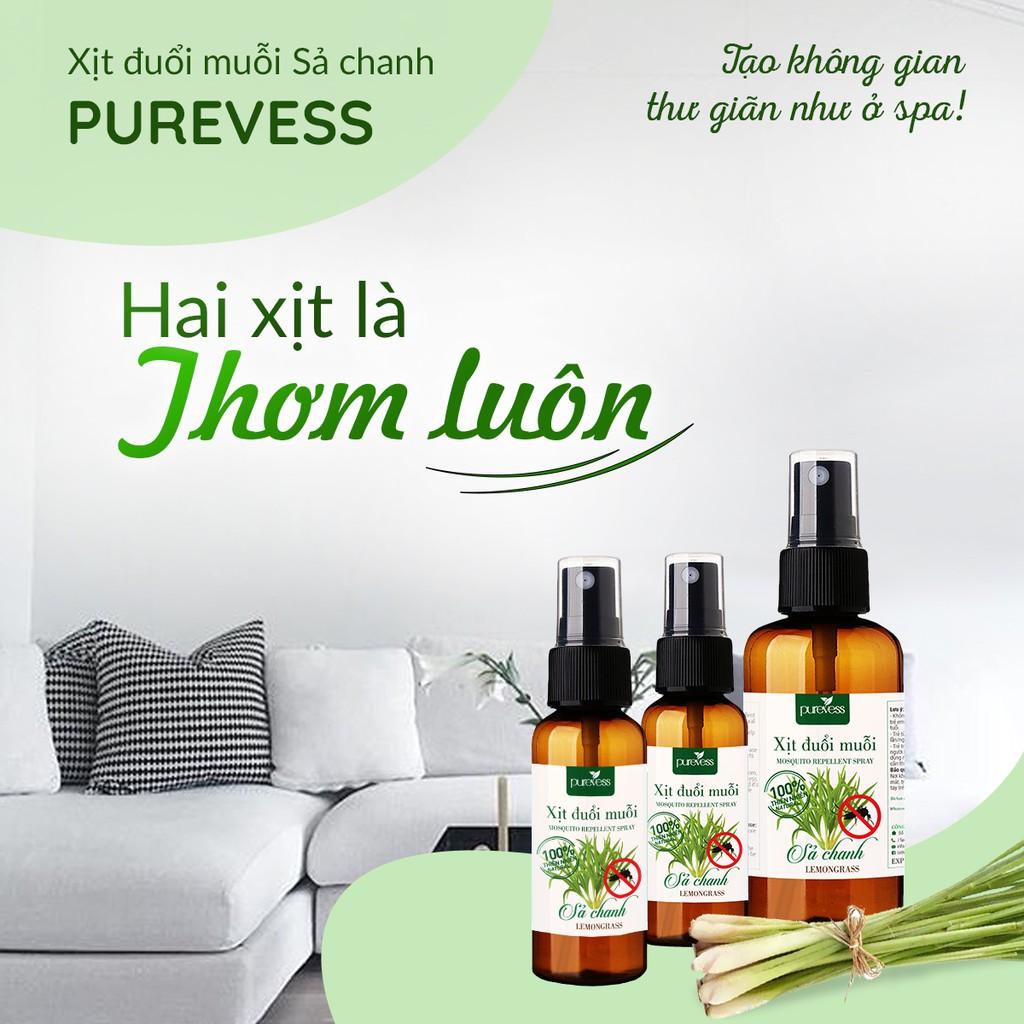 Tinh dầu đuổi muỗi Purevess, dạng xịt, giúp thư giãn, thơm phòng và ngủ ngon