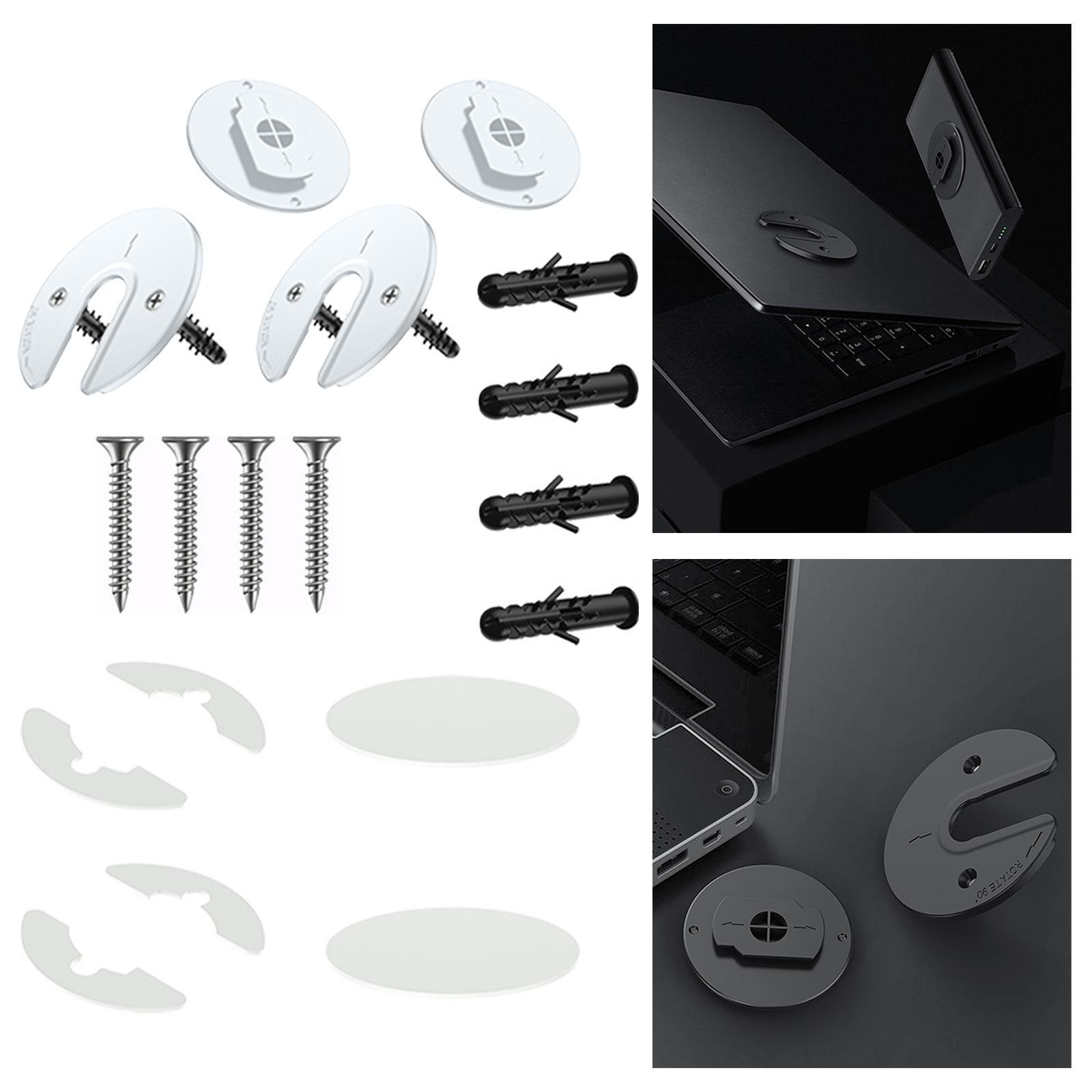 Wall Mount Tablet Bracket 90 Degrees Rotatable Tablet Holder for Laptop Router Living Room