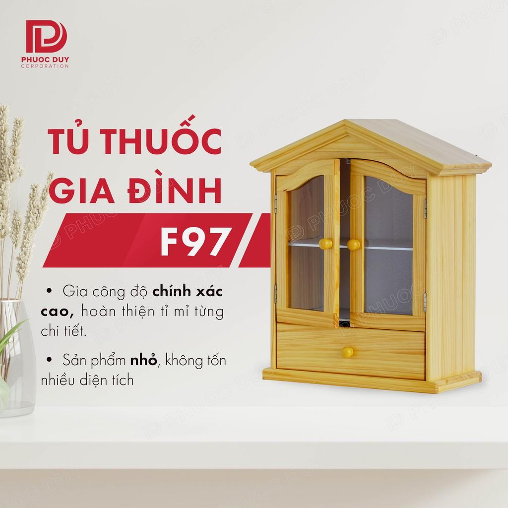 Tủ thuốc - Tủ y tế gia đình gỗ tự nhiên F97