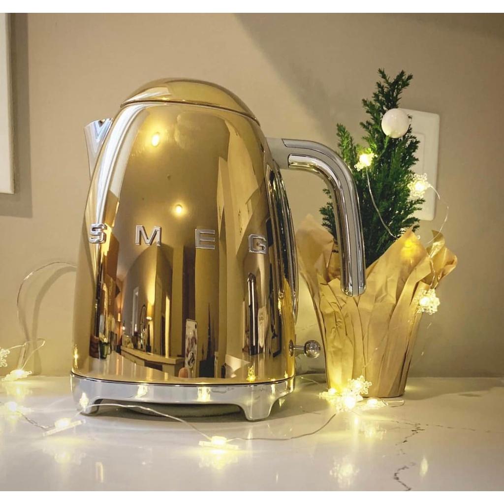 Ấm Siêu Tốc Màu Vàng/Bạc SMEG, Ấm Đun Nước, Dung Tích 1.7L, Công Suất 2400W, Nhập Đức, BH 12 Tháng
