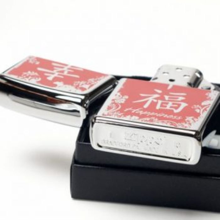 Bật Lửa Zippo Chinese Lettering Text Happiness Chính Hãng Usa