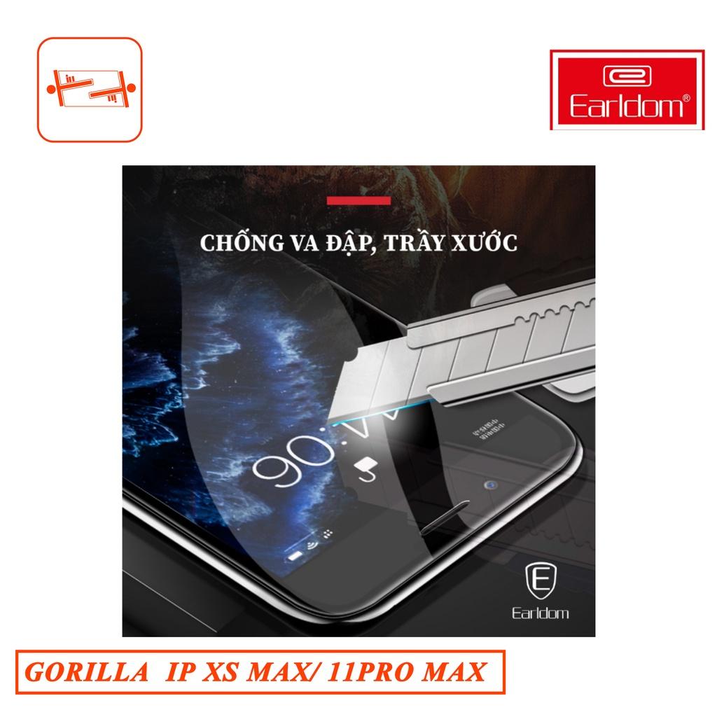 KÍNH CƯỜNG LỰC Dành cho IPHONE XSMAX/ 11 PROMAX GORILLA EARLDOM - Hàng chính hãng