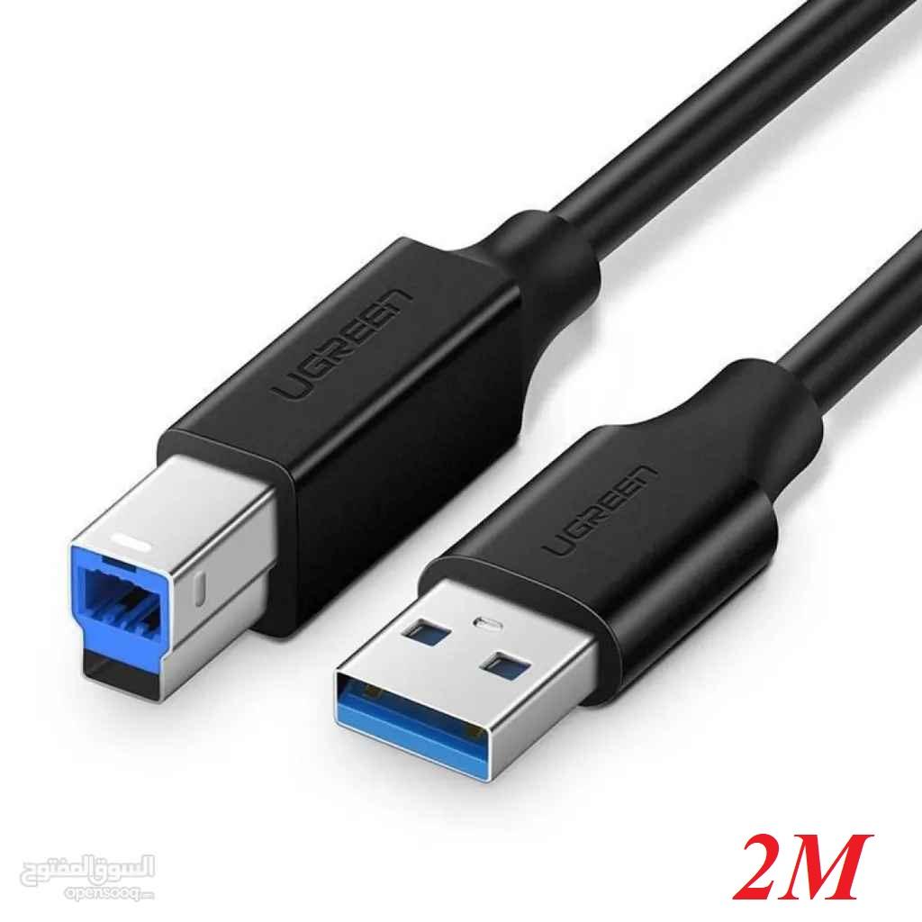 Ugreen UG10372US210TK 2M màu Đen Cáp USB 3.0 sang USB B 3. 0 máy in đầu mạ niken - HÀNG CHÍNH HÃNG