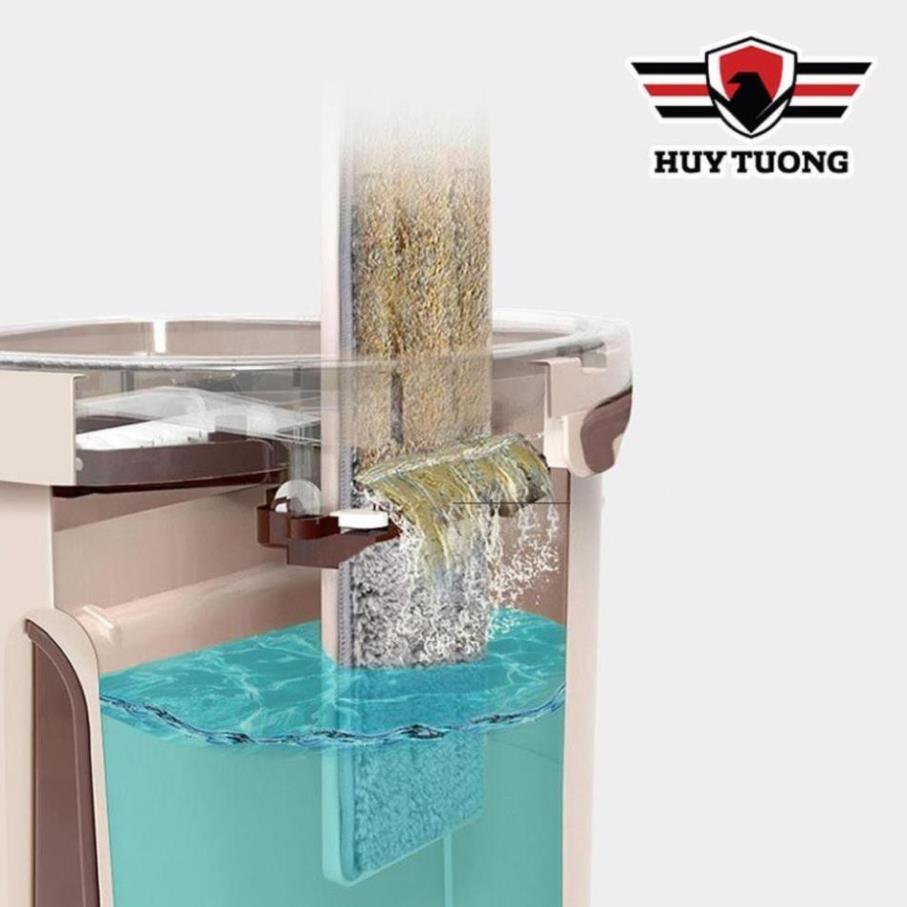 Bộ Cây Lau Nhà, Chổi Lau Nhà Tự Vắt Thông Minh 360 Độ Cao Cấp Tặng Kèm 2 Bông Lau