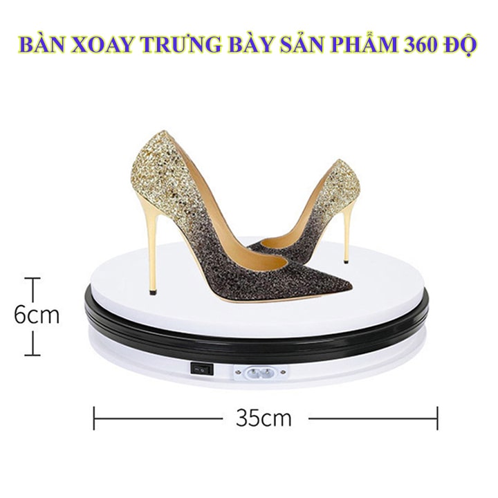 Bàn xoay trưng bày sản phẩm 360 độ đường kính 35cm