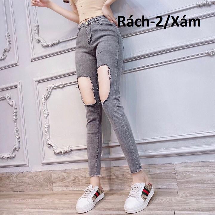 Quần jean nữ rách gối QJ25