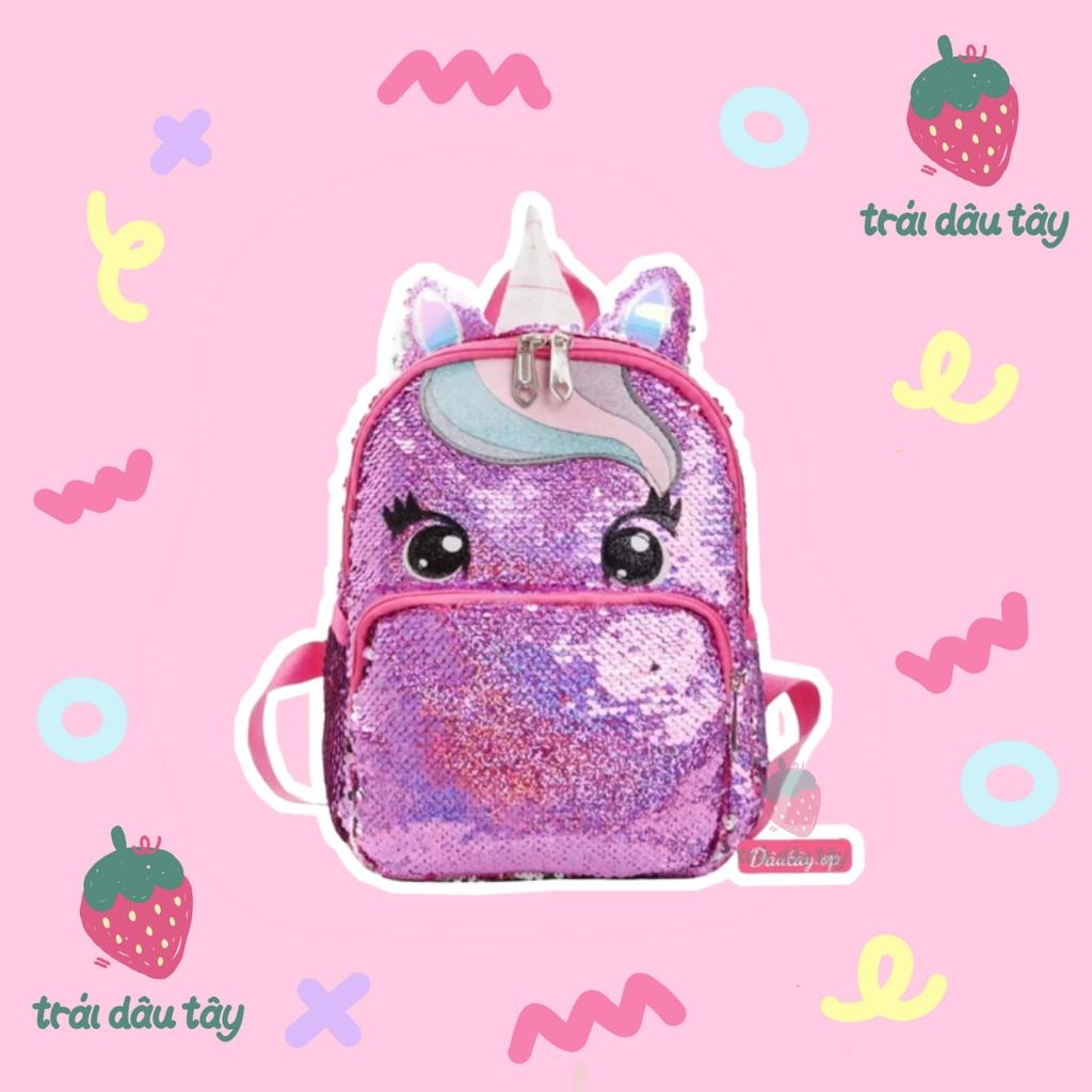 BALO ĐI CHƠI CHO BÉ HÌNH KỲ LÂN UNICORN DẠNG KIM SA CHIẾU LẤP LÁNH