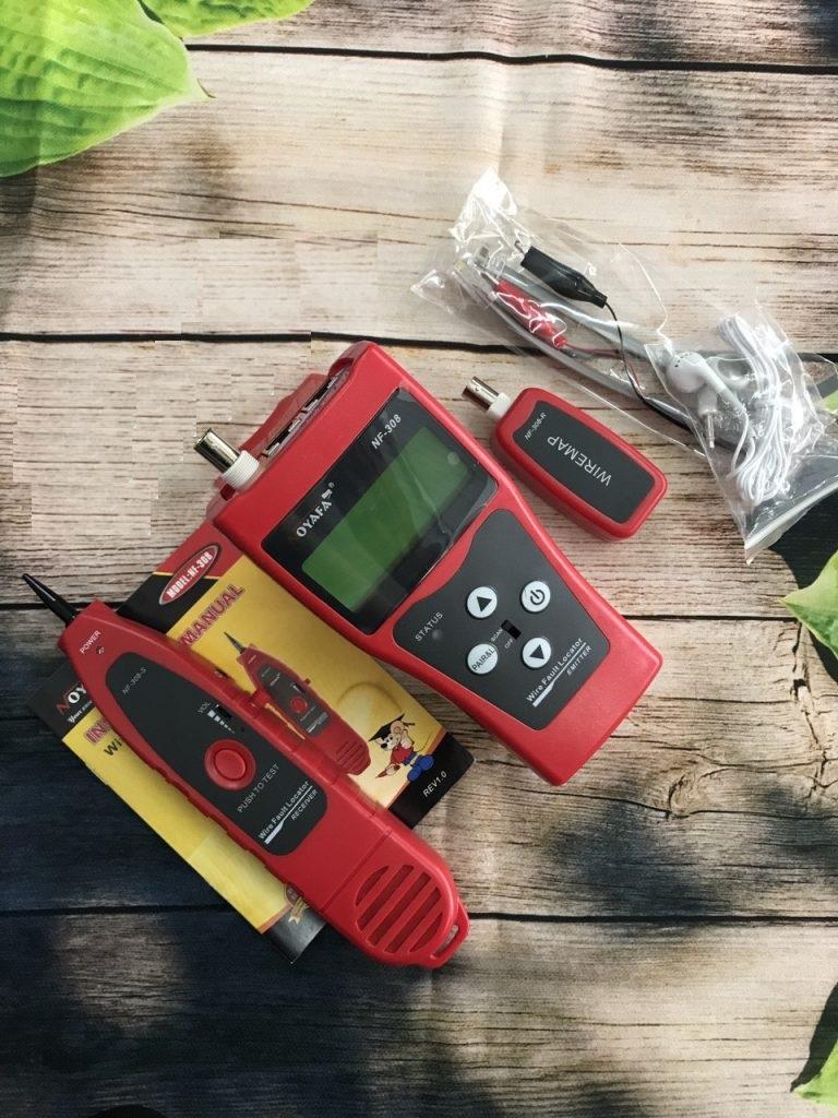 Máy test mạng, dò dây mạng RJ45, RJ11, BNC- NOYAFA -NF 308 cao cấp