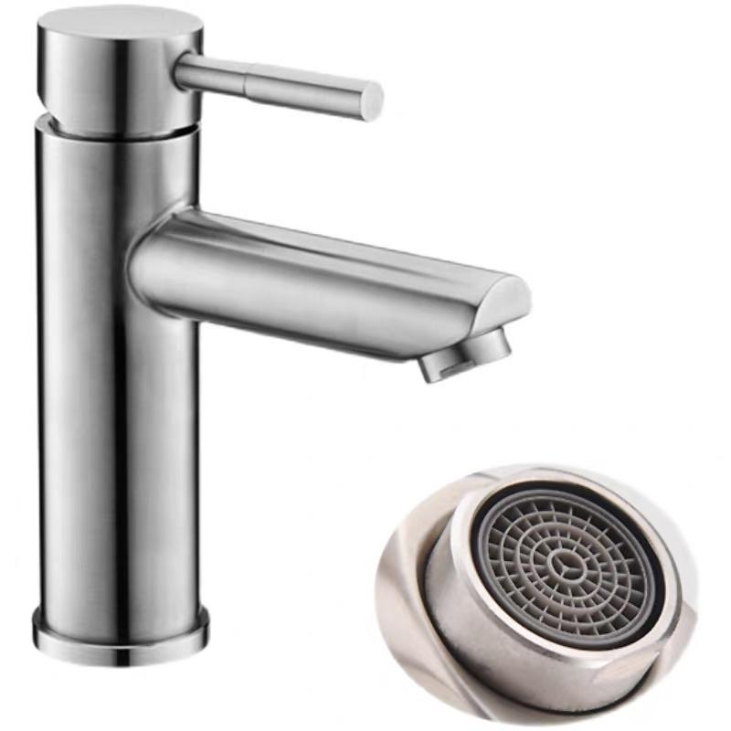 Vòi Rửa Mặt TRÒN Lavabo Nóng Lạnh INOX 304