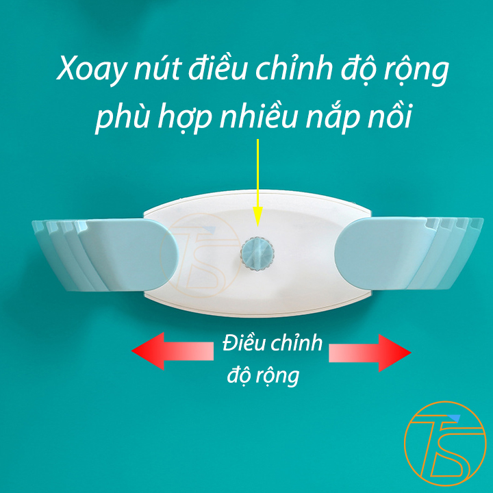 Giá Treo Nắp Nồi Dán Tường Điều Chỉnh Được Độ Rộng Phù Hợp Với Nhiều Kích Thước Nắp Trong Nhà Bếp