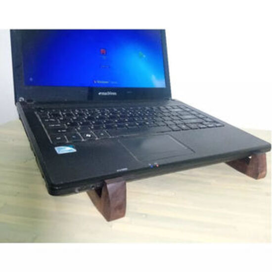 Giá đỡ laptop gỗ, kệ kê để laptop đế tản nhiệt tự nhiên cho máy tính, TopChoice, điều chỉnh chiều rộng, 1 bộ.