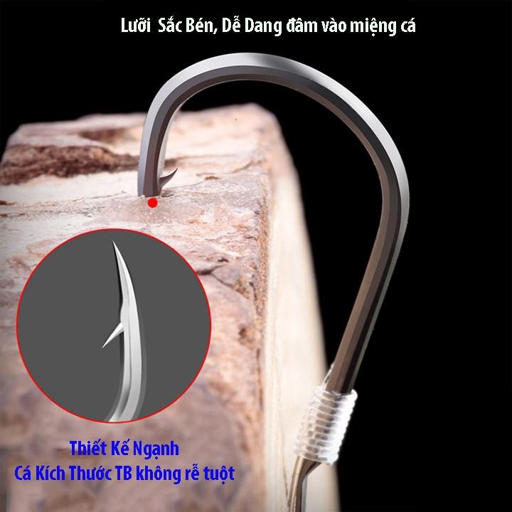 Lưỡi câu cá đôi buộc sẵn chuyên câu đài, lưỡi câu cá siêu bén LC2-A