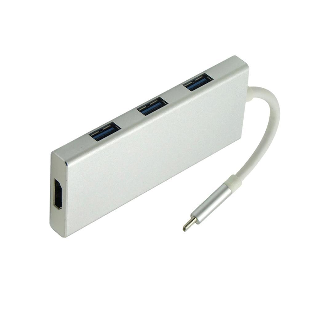 7 in 1 Type C to HDMI Hub Charging Card Reader USB 3.0 SD TF Adapter