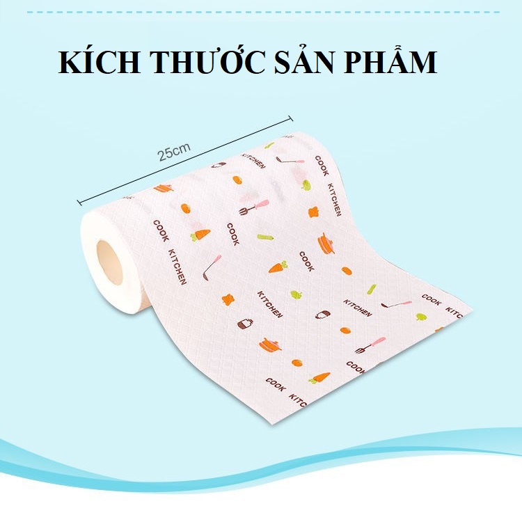 Giấy Lau Bếp Đa Năng, Cuộn Giấy Lau Đa Năng Có Thế Giặt Được Siêu Dai Tái Sử Dụng An Toàn Không Độc Hại