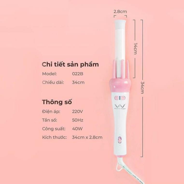 Máy Uốn Tóc, Lược Điện Làm Xoăn Tóc 360 Độ Vivid & Vogua Chuyên Nghiệp,Giúp Tạo kiểu đẹp Shop Change Gia Dụng Thông Minh