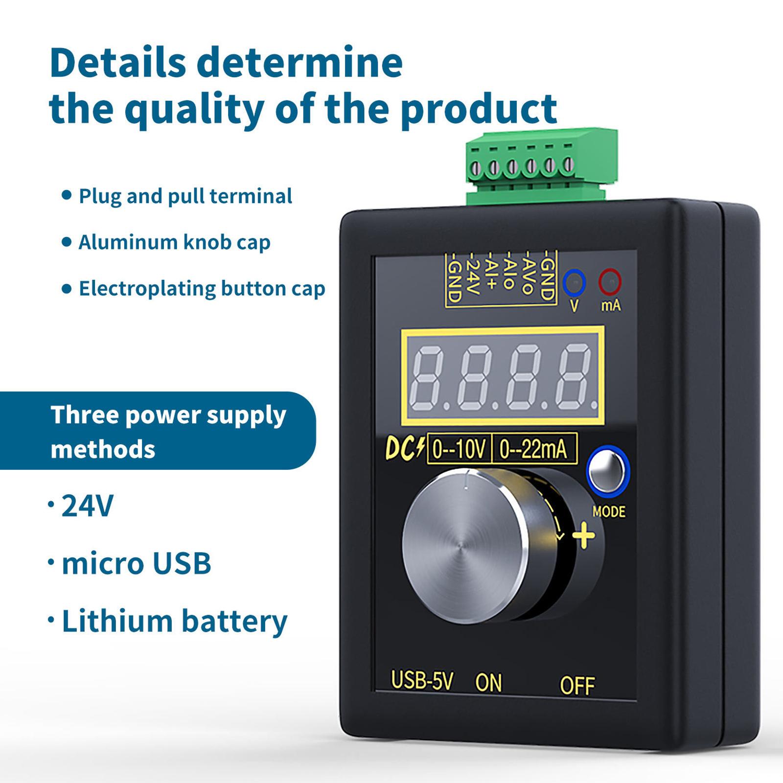 Digital Voltage Signal Generator 0-20mA Handheld Signal Generator Source Simulator Meter