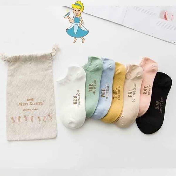 Combo 7 đôi tất đi 7 ngày theo thứ cho bạn nữ