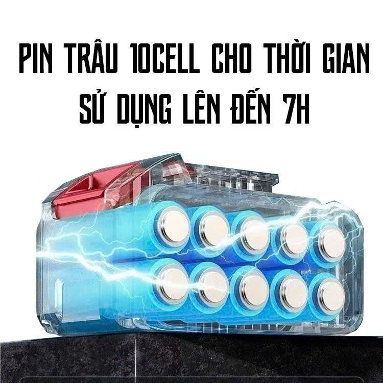 Quạt Tích Điện Pin Tháo Rời 10 Cell Lithium – Gió Siêu Mạnh, Lõi Đồng Bền Bỉ, Dùng Lâu Không Lo Mất Điện, đèn trang trí