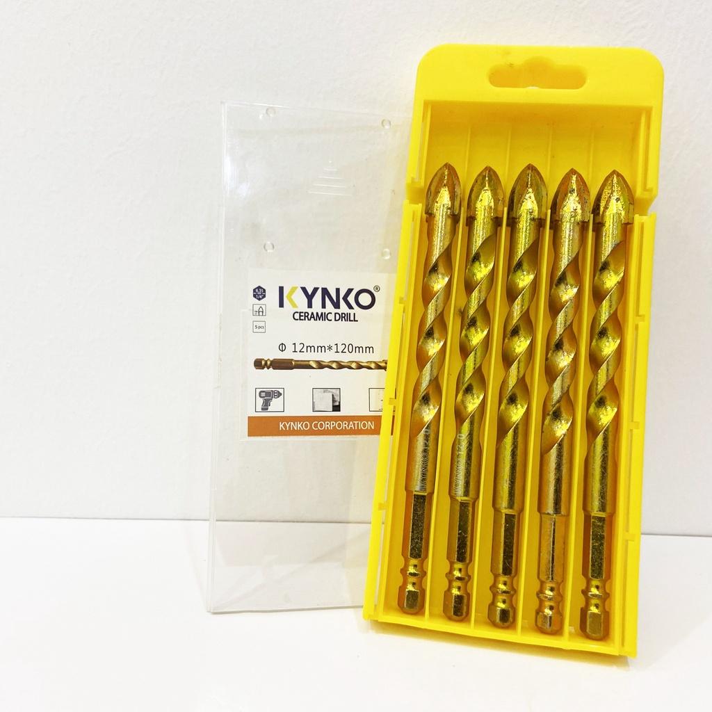 MŨI KHOAN KÍNH - GẠCH MEN 4 CẠNH, CHÂN LỤC GIÁC ĐƯỜNG KÍNH PHI Ø 12 DÀI 120MM KYNKO MKKGM-12120