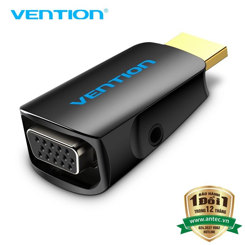 Đầu chuyển đổi HDMI to VGA có hỗ trợ cổng Audio VENTION AIDB0 Hàng chính hãng