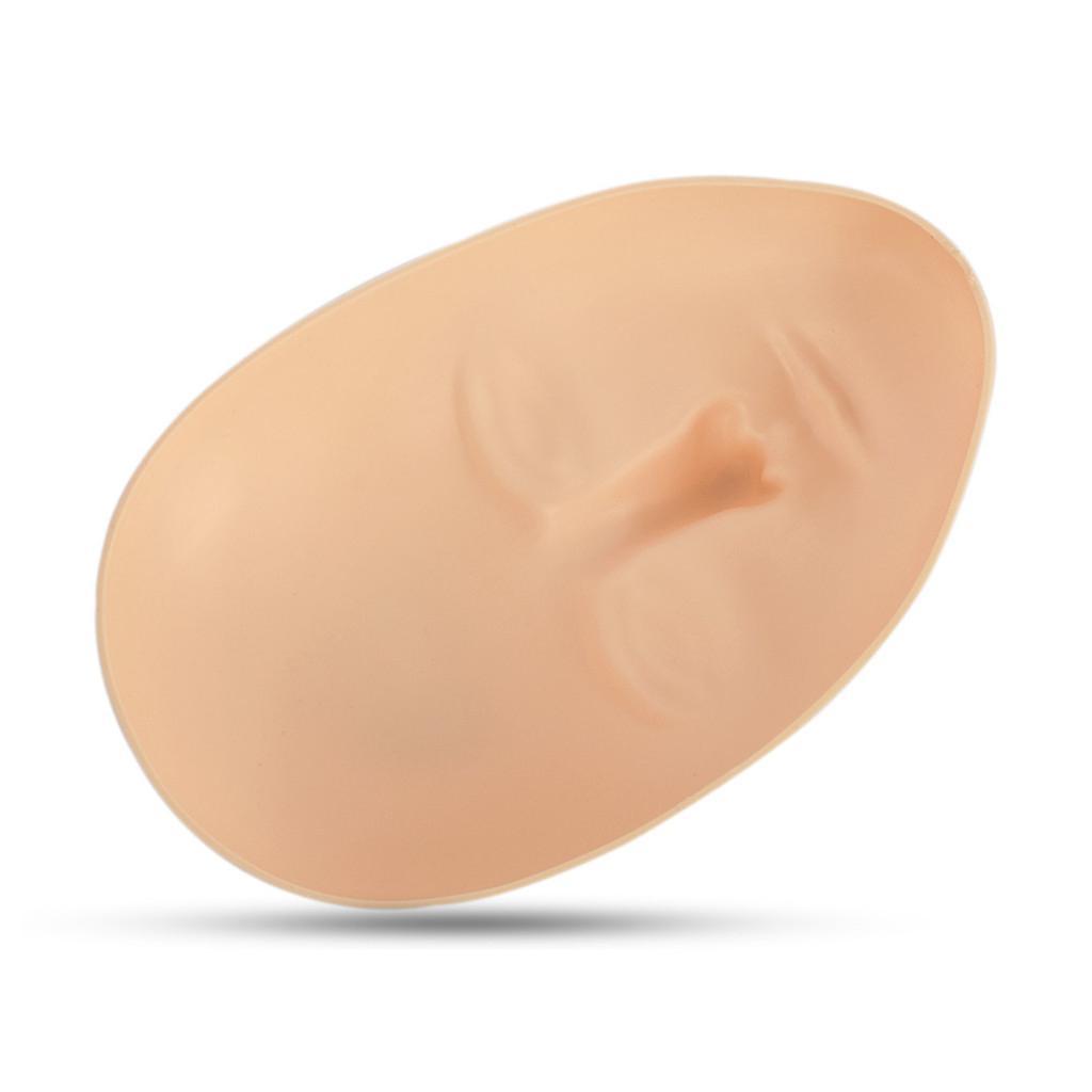 Reusable 5D Silicone Human Face Practice Skin w/Base for Microblading Tattoo
