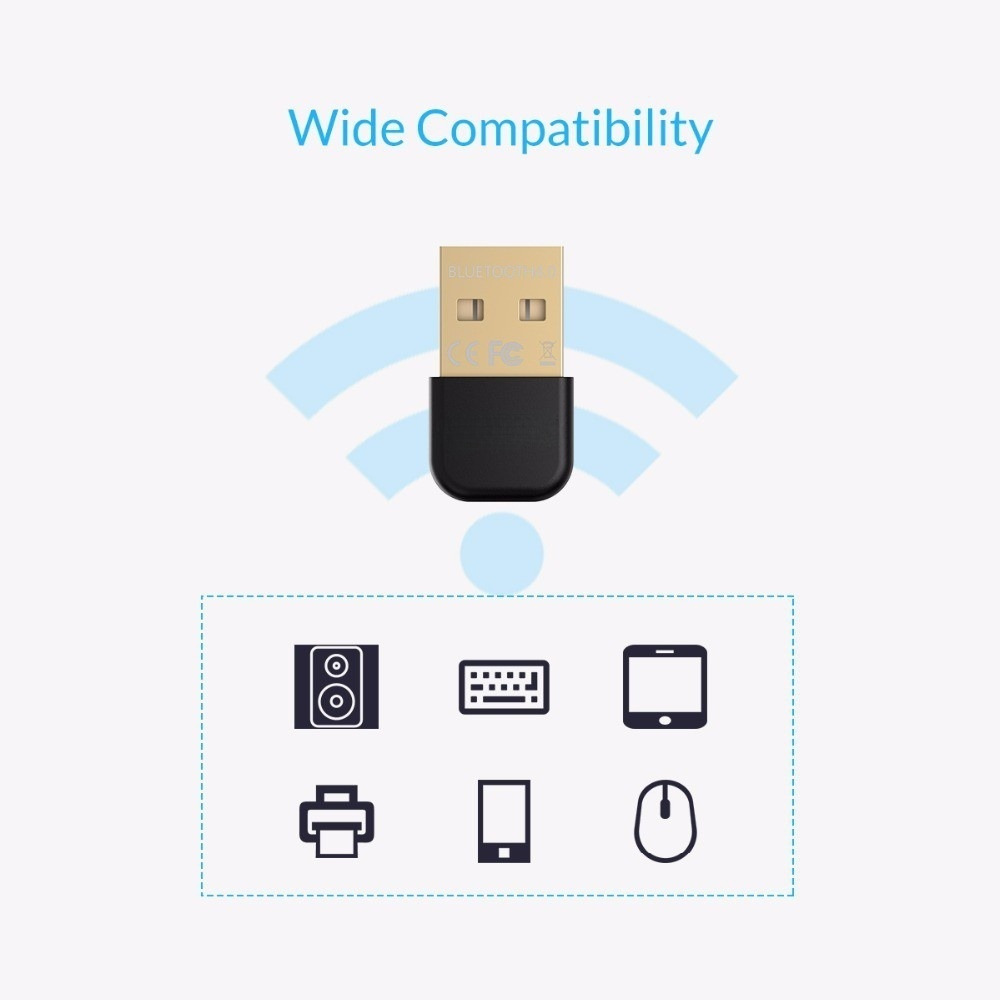 Thiết Bị Kết Nối Bluetooth 5.0 Qua USB BTA-508 Màu Đen - Hàng Chính Hãng