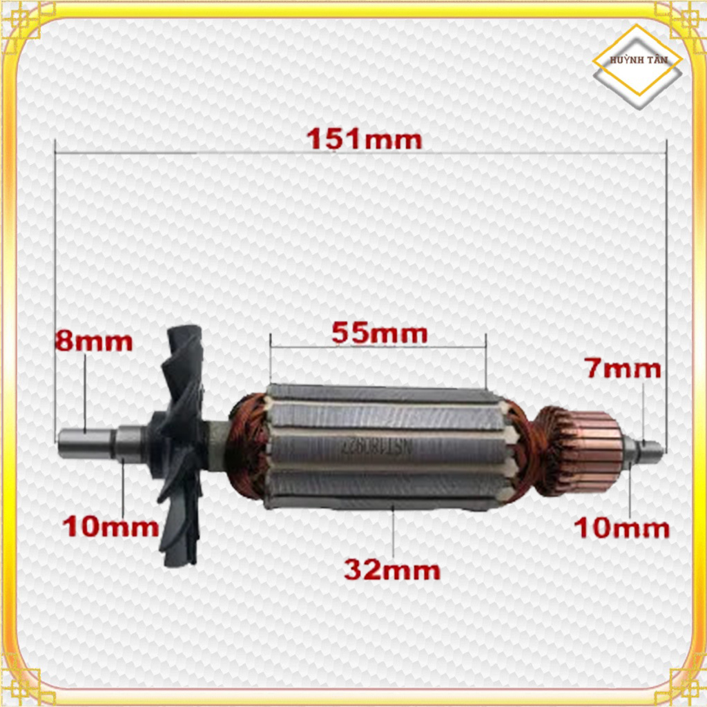 Rotor máy mài cho MAKITA 9500  - cánh quạt sắt - Hàng nhập khẩu