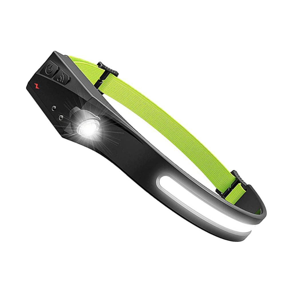 COB LED Headlamp Lamp Sensor Head Flashlight for Running Outdoor Hunting Cycling