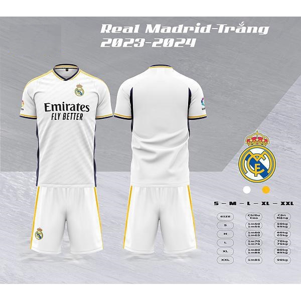 Bộ Quần Áo Bóng Đá Người Lớn – CLB.Real.Madrid