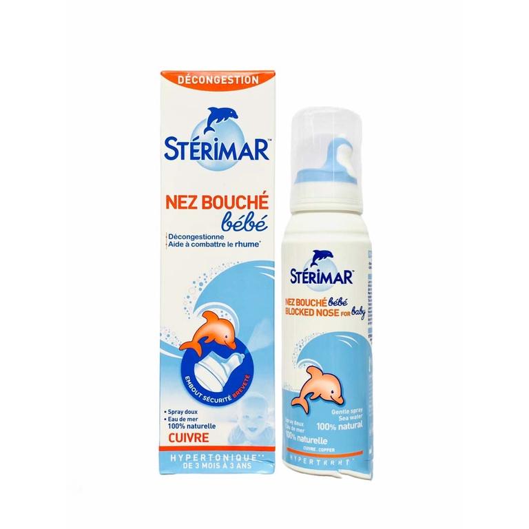 Xịt muối biển cá heo vàng và cá heo cam (100ml) Sterimar, Pháp