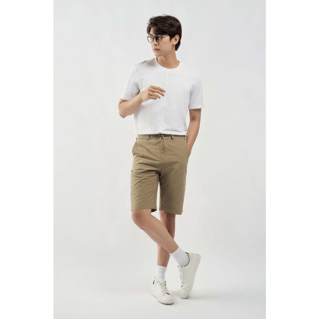 Quần short vải sọc nhăn (Seersucker) form loose ống suông 10S21PSH004 | LASTORE MENSWEAR