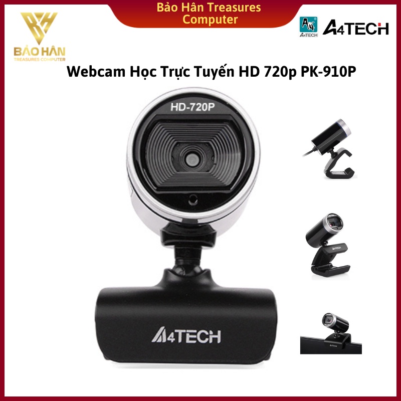 Webcam A4tech 720p HD PK-910P - Hàng Chính Hãng