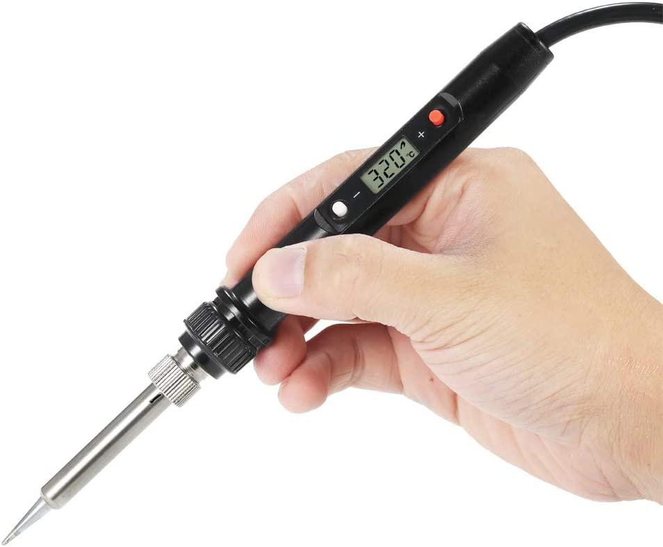 Bàn ủi hàn 80W 180 ~ 480 ℃ Bàn ủi hàn điện với màn hình LCD và đầu làm nóng