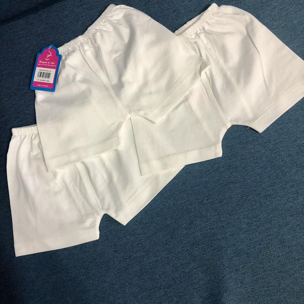 Quần đùi trắng cotton cho bé sơ sinh