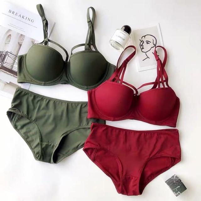 Bộ Đồ Lót Trơn Có Gọng Đệm MỎNG S089